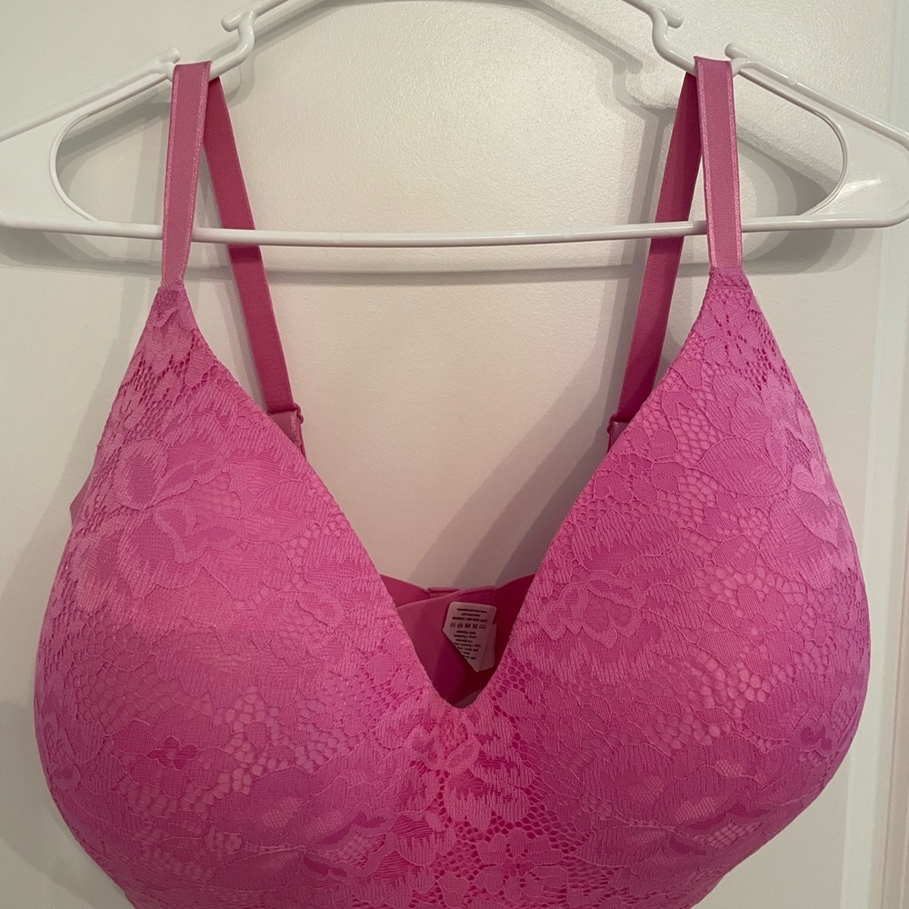 Knix Vibrant Pink Lace Bra